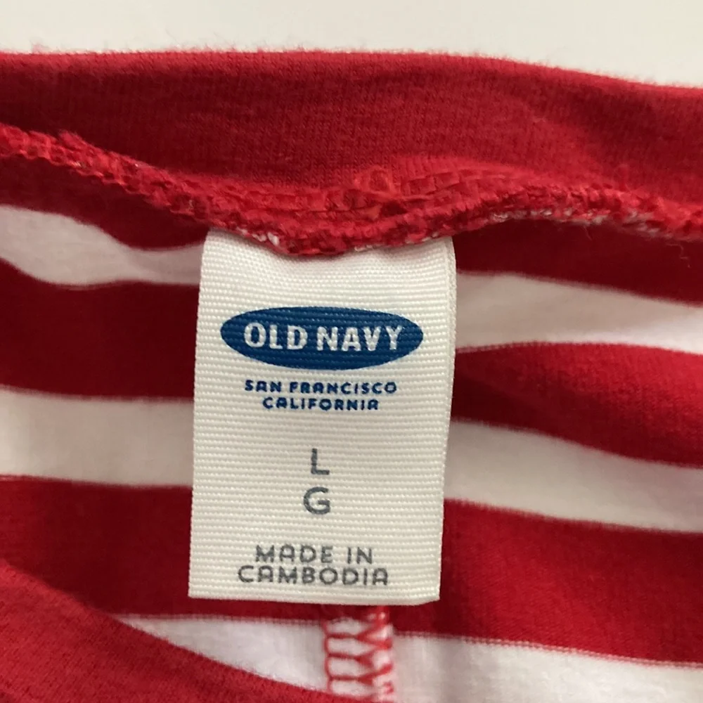 Old Navy Red Stripe T-shirt Dress Large